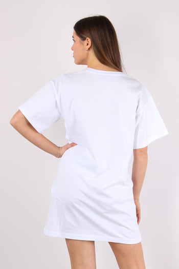 Maxi T-shirt Ricamo Maison Gae Bianco - 4