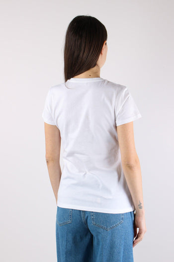 T-shirt Slim Fantasia Fiori Bianco/br - 4