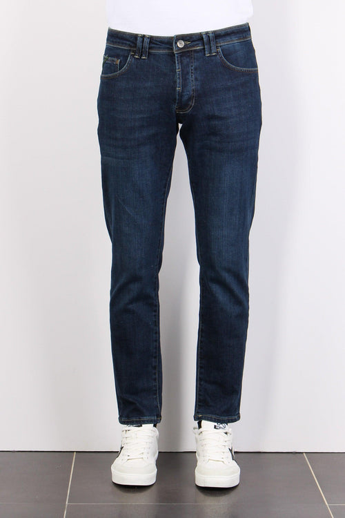 Denim Tapered Fit Denim Scuro - 2