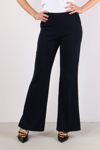 Pantalone Zampa Scuba Crepe Blu - 2