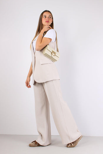 Pantalone Palazzo Viscosa Beige - 6