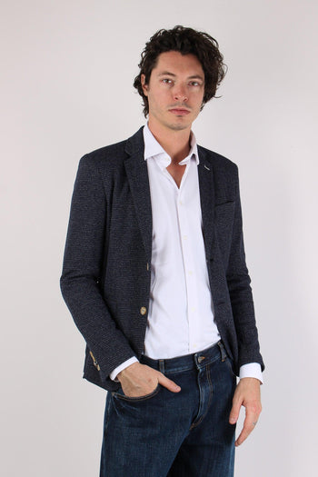 Giacca Micro Melange Blu - 6