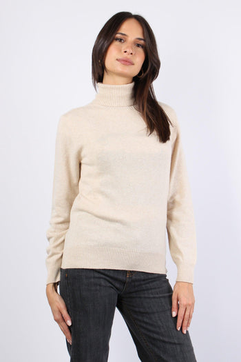 Maglia Collo Alto Misto Cashme Naturale - 4