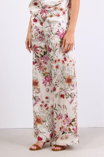 Pantalone Palazzo Fantasia Fio Panna - 3