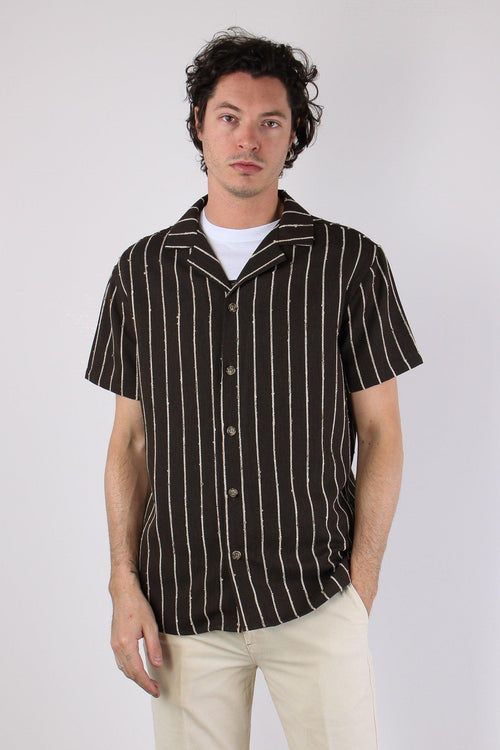 Camicia Over Riga Moro