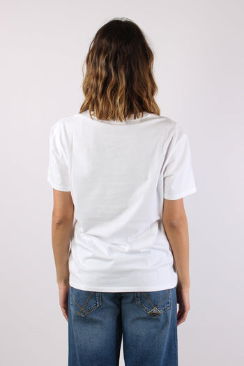T-shirt Scritta Ricamo Strass Habitue - 4