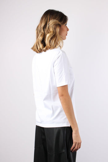 T-shirt Ricamo No Vabbe Io Sc Bianco - 5