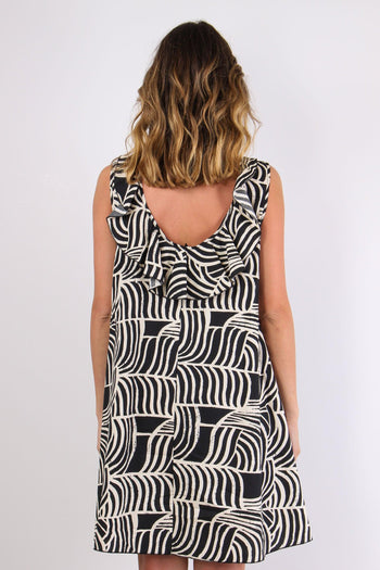 Abito Cotone Rouges Dietro Nero/bianco - 4