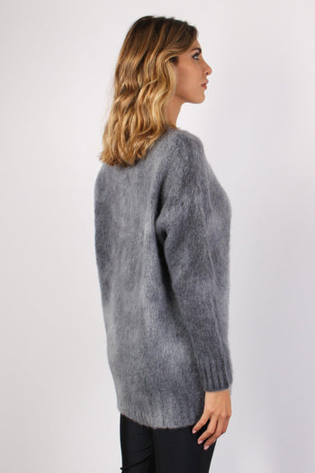 Girocollo Mohair Sfumato Grigio - 5