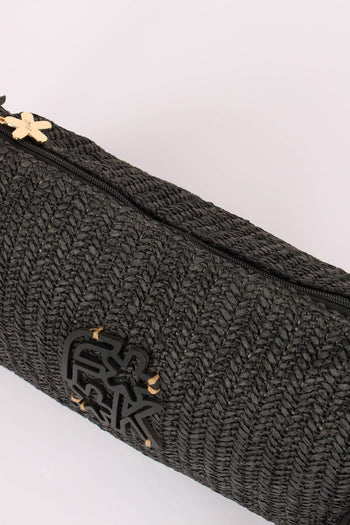 Pochetta Paglia Frange Nero - 5