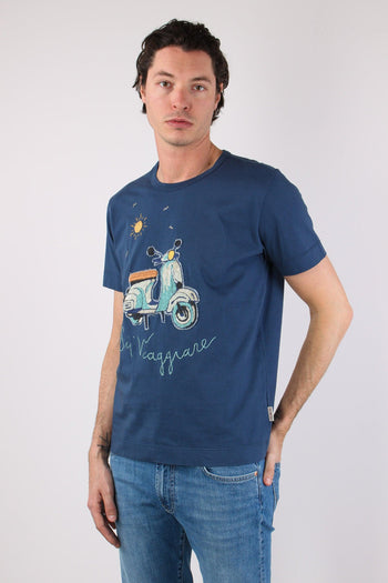 T-shirt Ricamo Vespa Inchiostro - 3