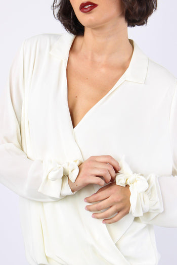 Cristel Blusa Scollo Incroci Ivory - 7