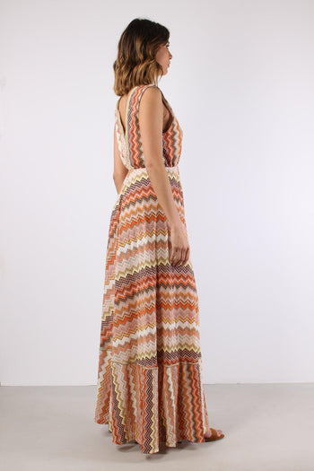 Abito Lungo Jacquard Terra - 6
