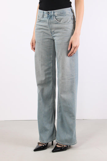 Jacklyn Denim Palazzo Leggero Denim Scuro - 3
