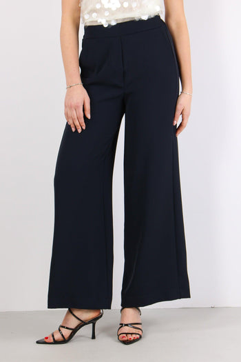 Pantalone Palazzo Fluido Blu - 2