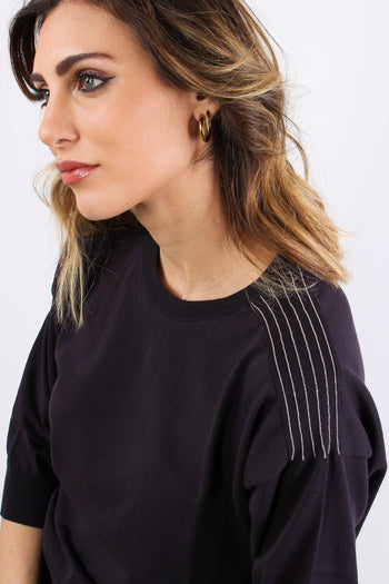 Maglia Inserto Monile Notte - 6