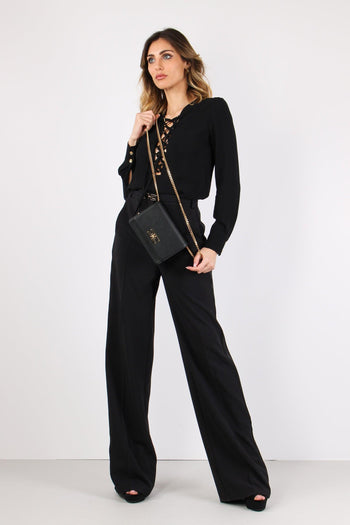 Pantalone Palazzo Raso Nero - 5