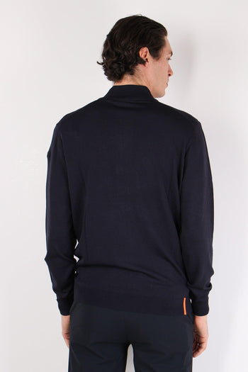 Maglia Full Zip Tessuto Tecnico Blue - 5