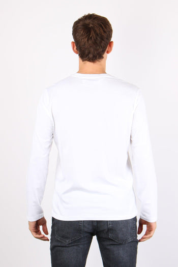 T-shirt Girocollo Ml Scritta White Tee - 3