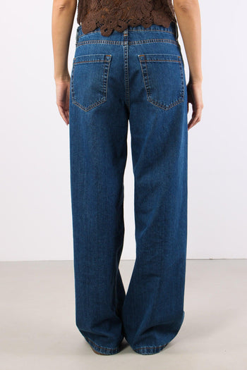 Denim Abbottonatura Asimmetric Denim Medio - 4