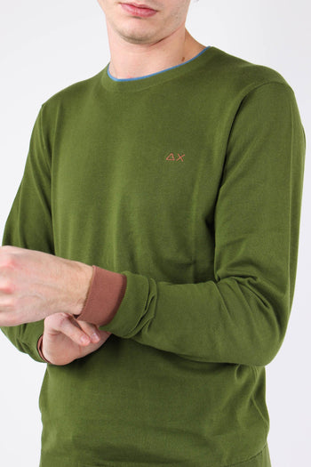 Girocollo Cotone Profilo Verde - 7