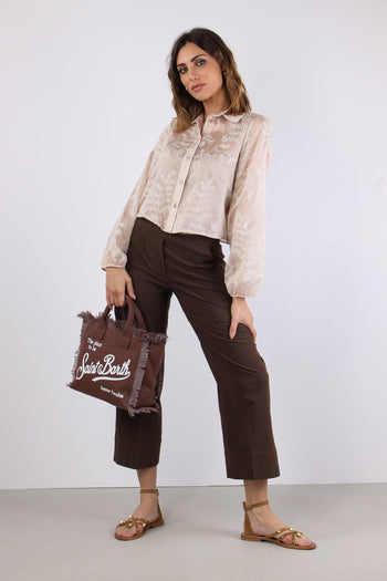 Camicia Mussola Ricami Cipria - 5