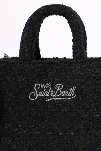 Shopping Mini Scritta Tweed Black - 6