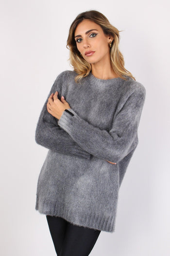 Girocollo Mohair Sfumato Grigio - 2