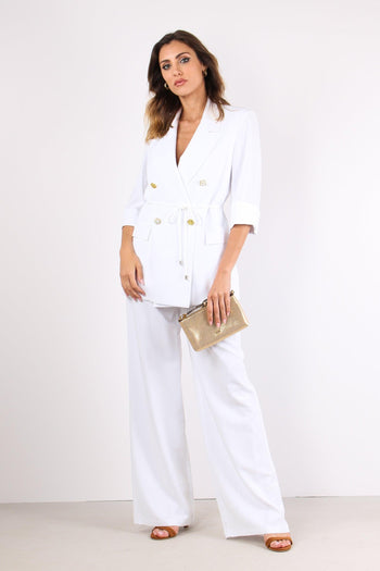 Pantalone Elastico Dietro Mist Bianco - 5