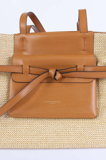 Belty Shopping Rafia Naturale/cuoio - 4