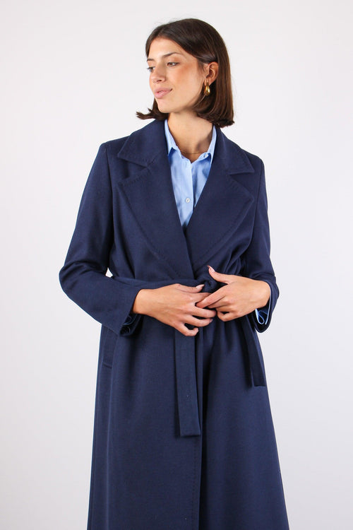 Cappotto Lungo Vestaglia Blu Notte - 2