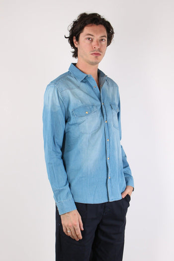Camicia Denim Leggero Denim Chiaro - 6