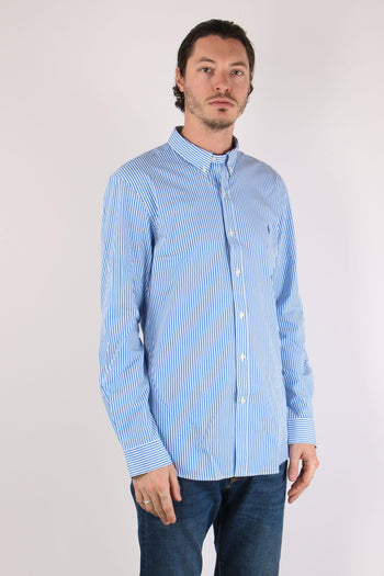 Camicia Slim Popeline Riga Light Blu/white - 7
