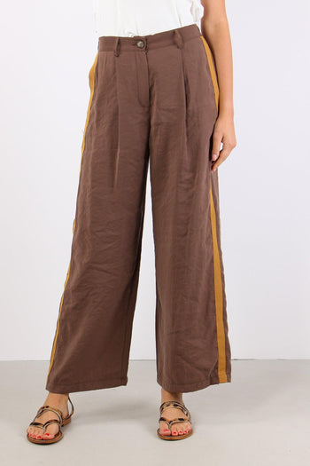 Pantalone Banda Gros Laterale Cacao - 2