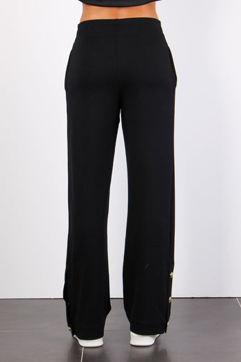 Pantalone Palazzo Modal Nero - 4