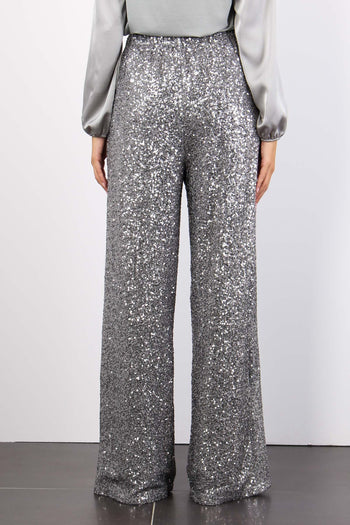 Pantalone Paillettes Metal Grey - 4