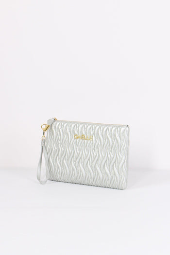 Pochette Matelasse Plisse Argento - 2