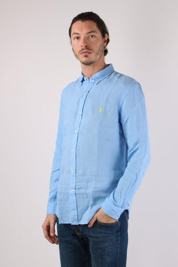 Camicia Lino Slim Fit Austin Blue - 6