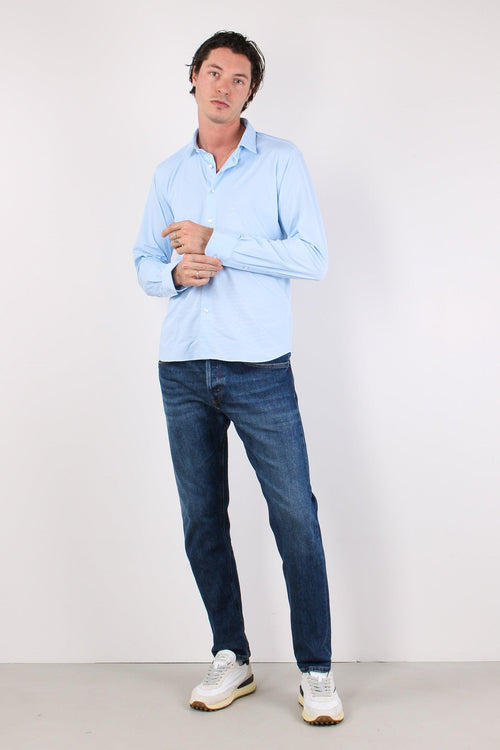 Camicia Tessuto Tecnico Micro Fantasia White