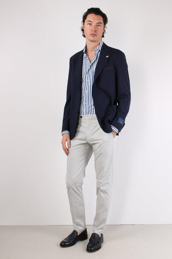 Giacca Monopetto Fresco Lana Blu Navy - 4