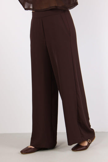 Pantalone Palazzo Fluido Moro - 3