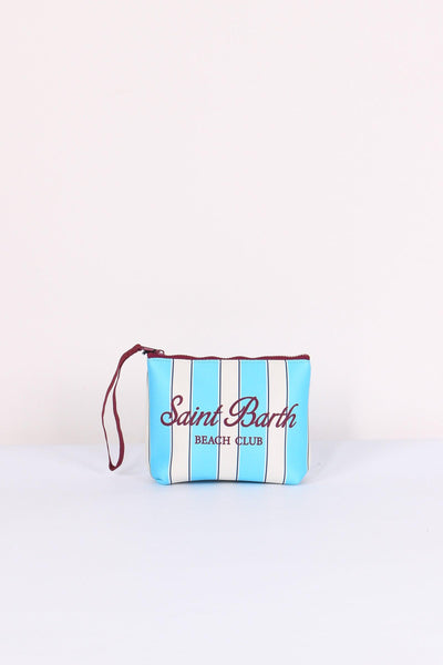 Aline Pochette Righe Azzurro