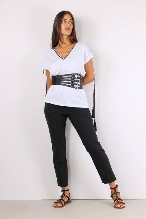 Pantalone Bengalina Spacchetti Nero