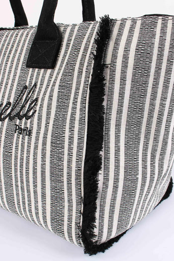 Maxi Tote Frange Riga Nero - 5