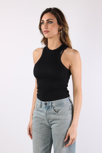 Canotta Cotone Logo Nero - 4