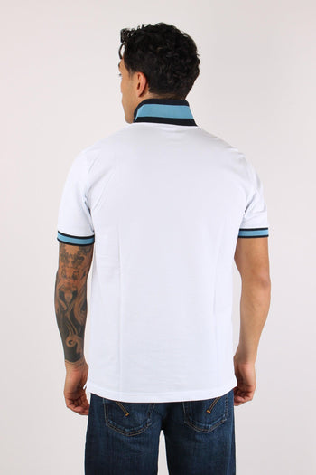 Polo Collo Bicolor Bianco - 5