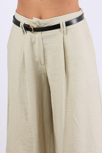 Bermuda Cintura Misto Lino Salvia - 7