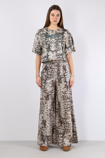 Gussola Pantalone Palazzo Snake Beige/nero - 3