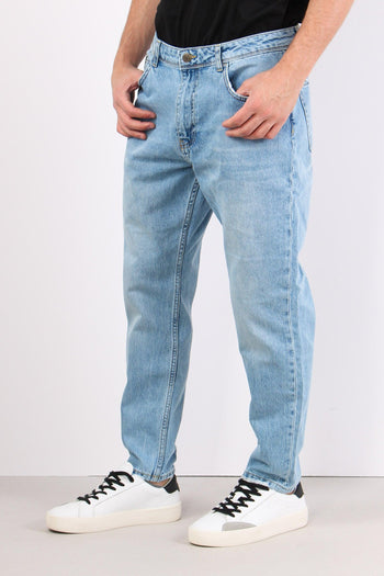 Denim Cropped Fit Denim Chiaro - 3