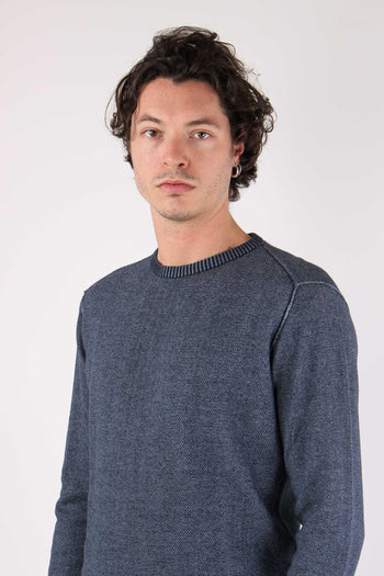Girocollo Punto Riso Navy - 7